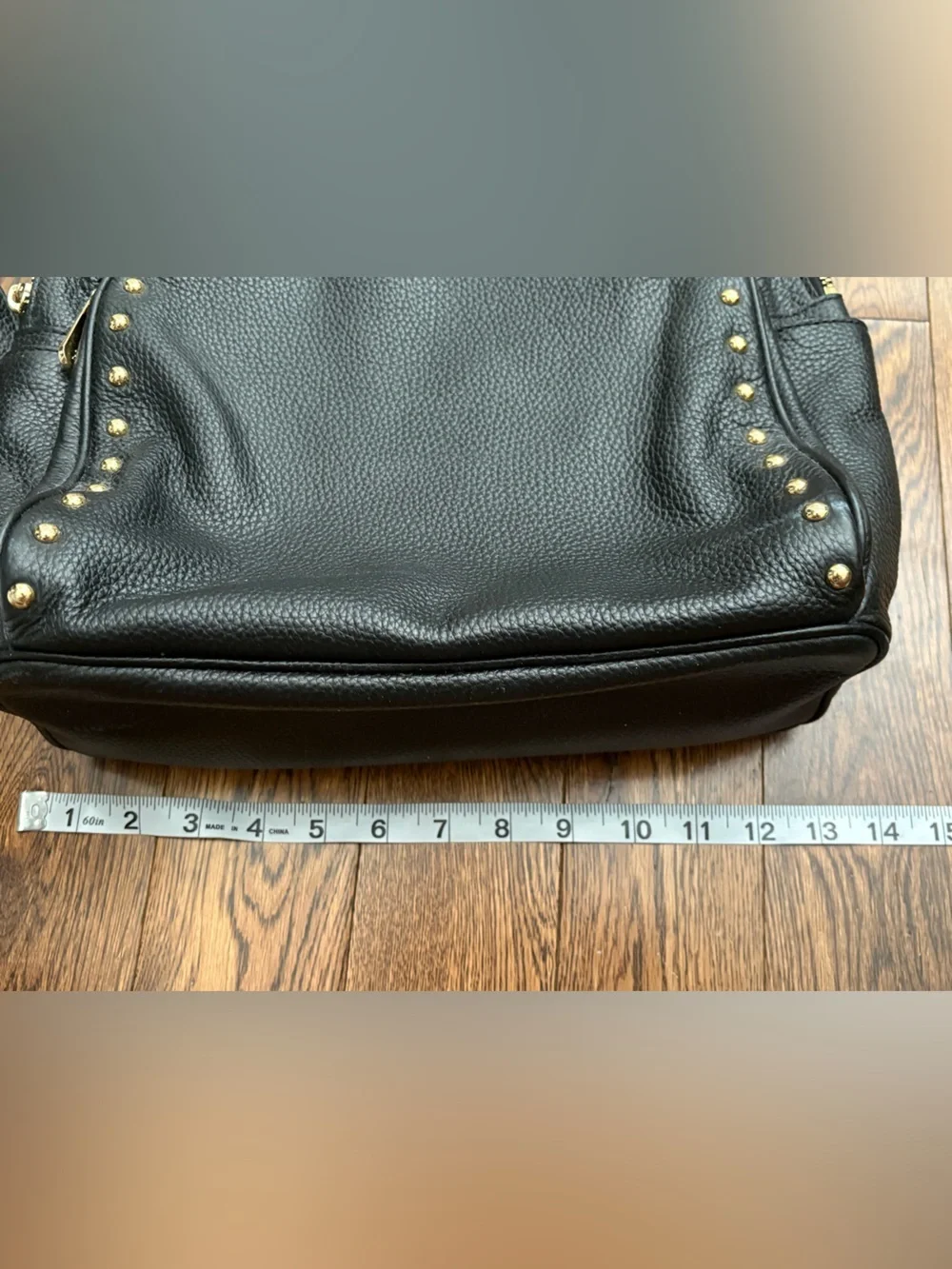 Michael Kors Black Backpack with Gold Hardware